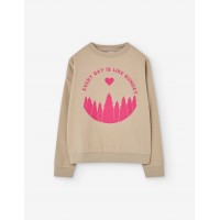 BEIGE FLEECE SWEATER LOSAN FOR GIRLS