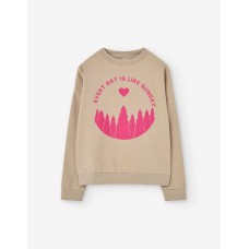 BEIGE FLEECE SWEATER LOSAN FOR GIRLS