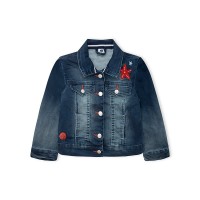 BLUE BUTTONS DENIM JACKET FOR GIRLS RED SUBMARINE