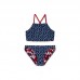 BLUE FLOWERS BIKINI FOR GIRLS SEA LOVERS 