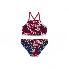 BLUE FLOWERS BIKINI FOR GIRLS SEA LOVERS 