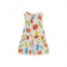 WHITE PRINTED JERSEY DRESS FOR GIRLS HI! SUNSHINE