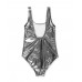 Metallic silver swimsuit for girl One day in NYC 