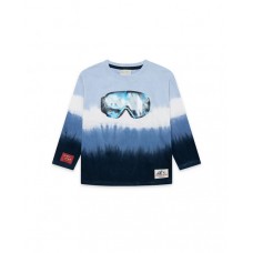 Ski explorers boy's blue knit t-shirt 