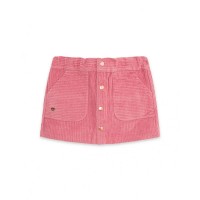 Pink corduroy skirt for girl night garden