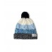 Blue knit hat and scarf for boy ski explorers  