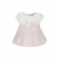 JERSEY STR AND TULLE DRESS