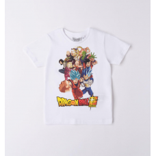 iDO boy's White Dragon Ball T-shirt 