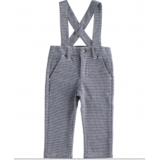 iDO JACQUARD KNITTED TROUSERS WITH SUSPENDERS