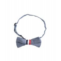 Elegant light blue denim effect bow tie