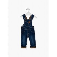 LOSAN Patch pocket denim plush dungaree