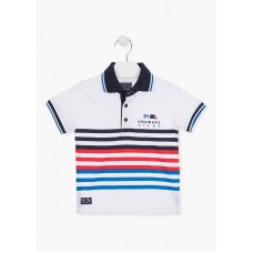 LOSAN SHORT SLEEVE POLO WITH STRIPES ΛΕΥΚΟ