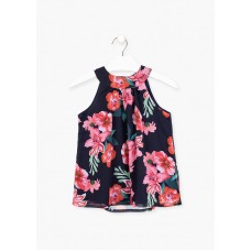 Halter blouse with floral print