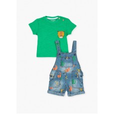 Green tee & short overall set