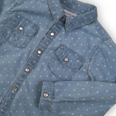 GIRLS DENIM AOP SHIRT