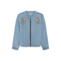 BLUE ZIP DENIM JACKET FOR GIRLS VENICE BEACH