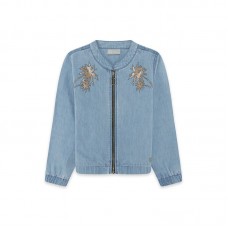 BLUE ZIP DENIM JACKET FOR GIRLS VENICE BEACH