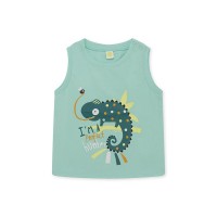 GREEN SUSPENDERS JERSEY T-SHIRT FOR BOYS IN THE JUNGLE