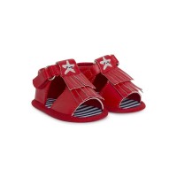 RED FRINGES FAUX-LEATHER SANDALS FOR GIRLS LITTLE PIRATES