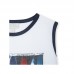 WHITE SUSPENDERS JERSEY T-SHIRT FOR BOYS SURF CLUB