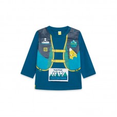 BLUE PRINTED JERSEY T-SHIRT FOR BOYS COLOR HIKERS 