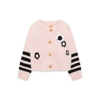 PINK BUTTONS KNITTED JACKET FOR GIRLS BEE HAPPY 