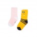 YELLOW PRINTED 2 SOCKS SET FOR GIRLS BEE HAPPY