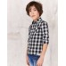 BOYS BLACK CHECKED SHIRT