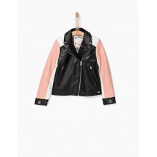 Girls tricolour biker jacket 