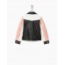 Girls tricolour biker jacket 