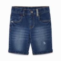 BERMUDA DENIM MENSAJE NIÑO MARINO 