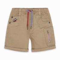 BROWN POCKET TWILL BERMUDAS FOR BOYS TREE SOUL