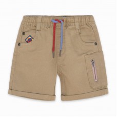 BROWN POCKET TWILL BERMUDAS FOR BOYS TREE SOUL