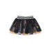 GREY PRINTED PLUSH AND TULLE SKIRT FOR GIRLS BEE HAPPY FW21